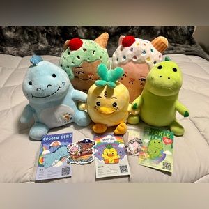 Moriah Elizabeth Plush Merch Pickle Cousin Derp Georgie Eustace Shelly Set NWOT